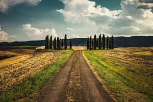 hermosa paisaje de toscana foto