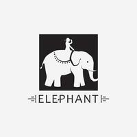 elefante logo vector ilustrador plantilla de diseño