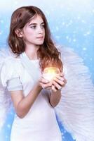 Pretty angel girl photo