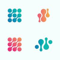 Molecule logo icon template for science brand identity. vector