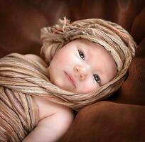 Newborn baby girl photo