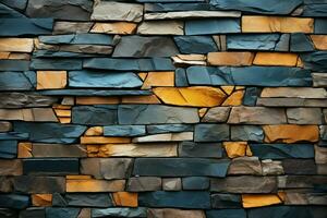 AI generated Aesthetic richness Vibrant patterns and textures embellish the stone walls photo
