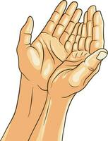 Praying Hand Illustration vector