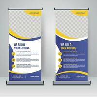 Corporate rollup or X banner design template vector