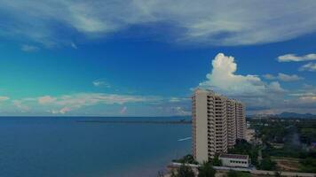 time lapse seaside sky on a clear cloudy day video