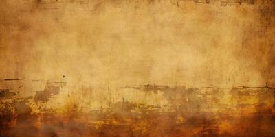 AI generated Grunge background with old cardboard texture. Horizontal or vertical urban retro banner with paper photo