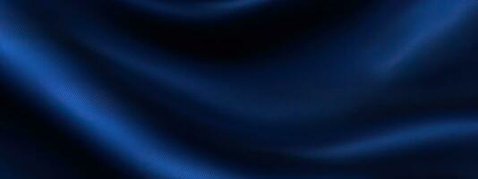 AI generated Navy blue silk satin. Dark elegant luxury abstract background with space for design. Shiny smooth photo