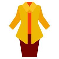 Kebaya Icon Illustration for web, app, infographic, etc vector