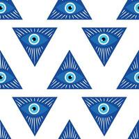 Evil eye magic seamless pattern. Symbol of protection, Turkish souvenir vector