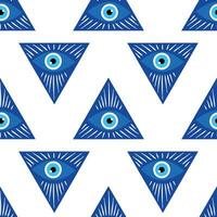 Evil eye magic seamless pattern. Symbol of protection, Turkish souvenir vector