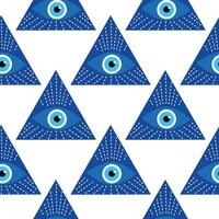 Evil eye magic seamless pattern. Symbol of protection, Turkish souvenir vector