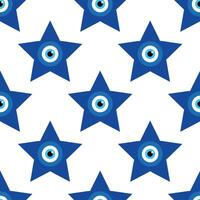 Evil eye magic seamless pattern. Symbol of protection, Turkish souvenir vector