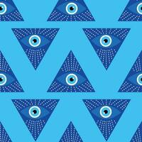 Evil eye magic seamless pattern. Symbol of protection, Turkish souvenir vector