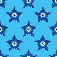 Evil eye magic seamless pattern. Symbol of protection, Turkish souvenir vector