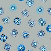 Evil eye Heavenly seamless pattern with suns, moons, stars, palms. For textiles, souvenirs, household goods. vector