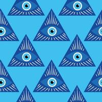 Evil eye magic seamless pattern. Symbol of protection, Turkish souvenir vector