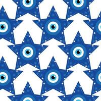 Evil eye magic seamless pattern. Symbol of protection, Turkish souvenir vector