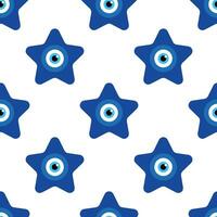 Evil eye magic seamless pattern. Symbol of protection, Turkish souvenir vector