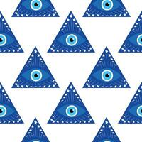 Evil eye magic seamless pattern. Symbol of protection, Turkish souvenir vector