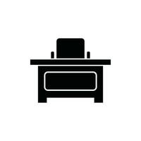 office desk table icon vecctor vector