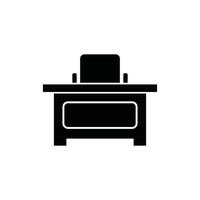 office desk table icon vecctor vector