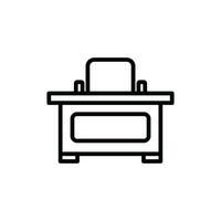 office desk table icon vecctor vector