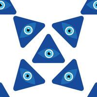 Evil eye magic seamless pattern. Symbol of protection, Turkish souvenir vector