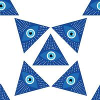 Evil eye magic seamless pattern. Symbol of protection, Turkish souvenir vector