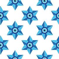 Evil eye magic seamless pattern. Symbol of protection, Turkish souvenir vector