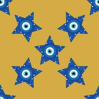 Evil eye magic seamless pattern. Symbol of protection, Turkish souvenir vector