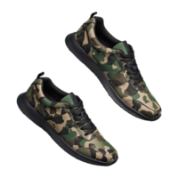 AI generated Camouflaged Shoes isolated on transparent background png