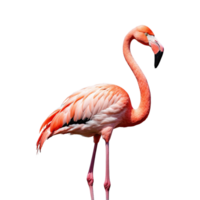 AI generated Flamingo bird isolated on transparent background png