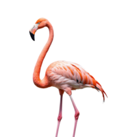 ai generiert Flamingo Vogel isoliert auf transparent Hintergrund png