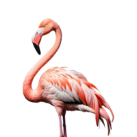 ai gegenereerd flamingo vogel geïsoleerd Aan transparant achtergrond png