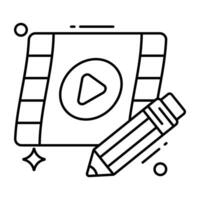 A unique design vector of edit video reel