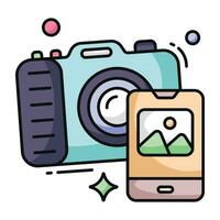 Vector design of camera, photographic equipment