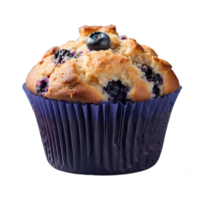 ai gegenereerd bosbes muffin geïsoleerd Aan transparant achtergrond png