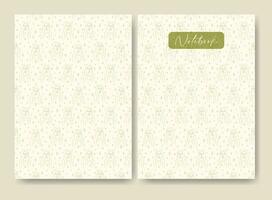 Cover page design for notebook in minimalist style. Witchy elements beige illustration. vector