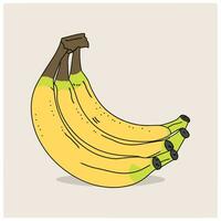 bananas ilustración en un blanco antecedentes vector