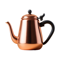 AI generated Copper Coffee Pot isolated on transparent background png