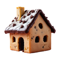 AI generated Cookie Dough House isolated on transparent background png