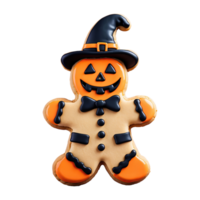 AI generated Halloween Cookie Man isolated on transparent background png