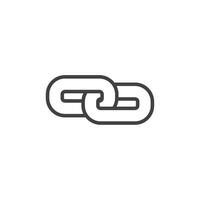 link icon. sign for mobile concept and web design. outline vector icon. symbol, logo illustration. vector graphics.