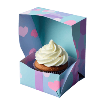 ai generado magdalenas en un pastel paquete aislado en transparente antecedentes png