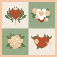 íconos para San Valentín día vector