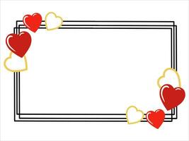 Frame Heart Background Valentines Day vector