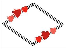 Love Frame Background for Valentine Day vector