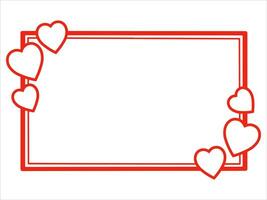 Valentines Day Frame Heart Background vector