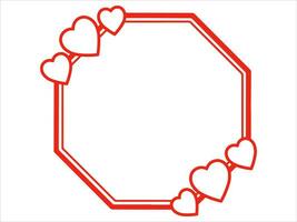 Heart Frame Background Valentine Day vector