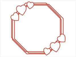 Frame Heart Background Valentines Day vector